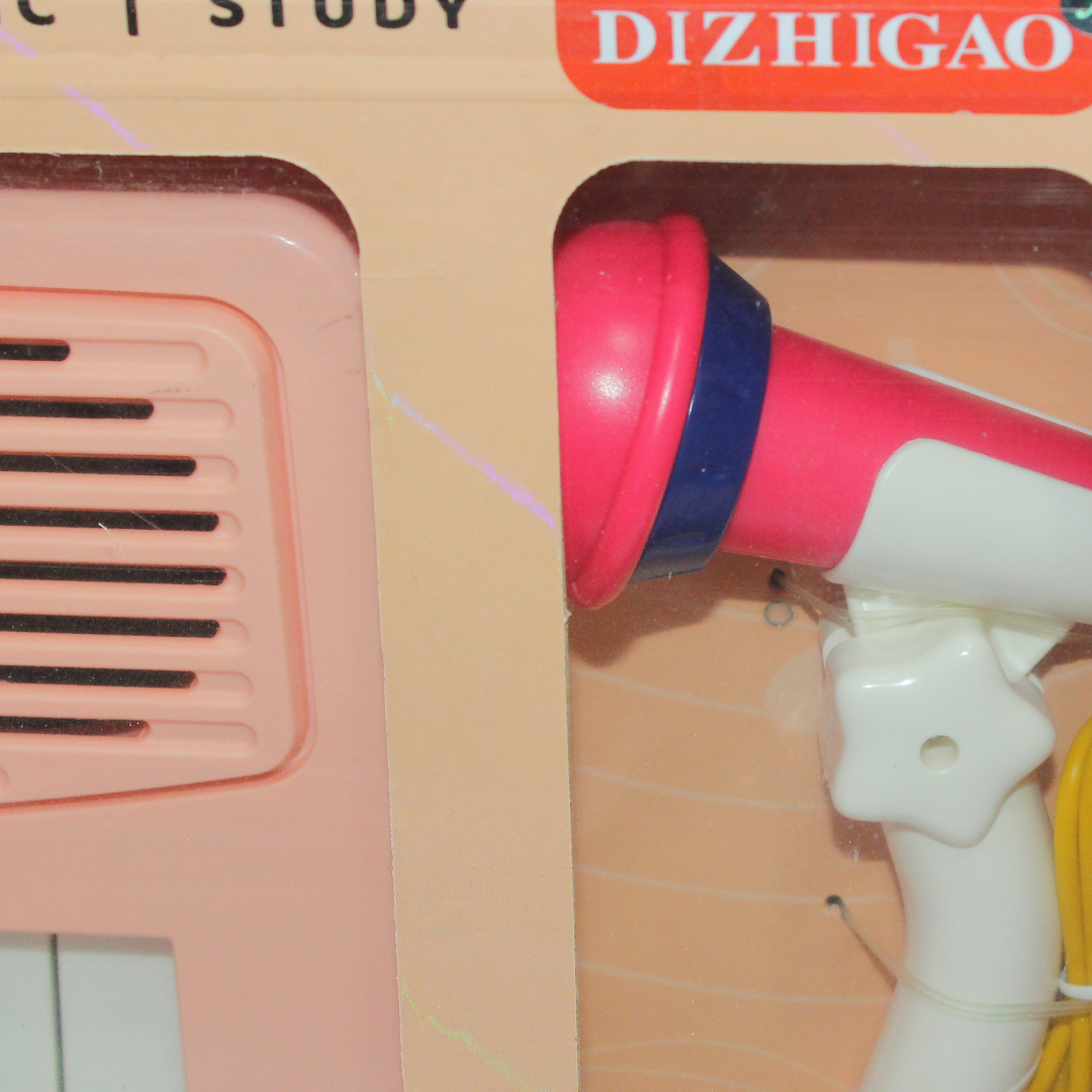 Electronic Piano with Microphone – Salmon