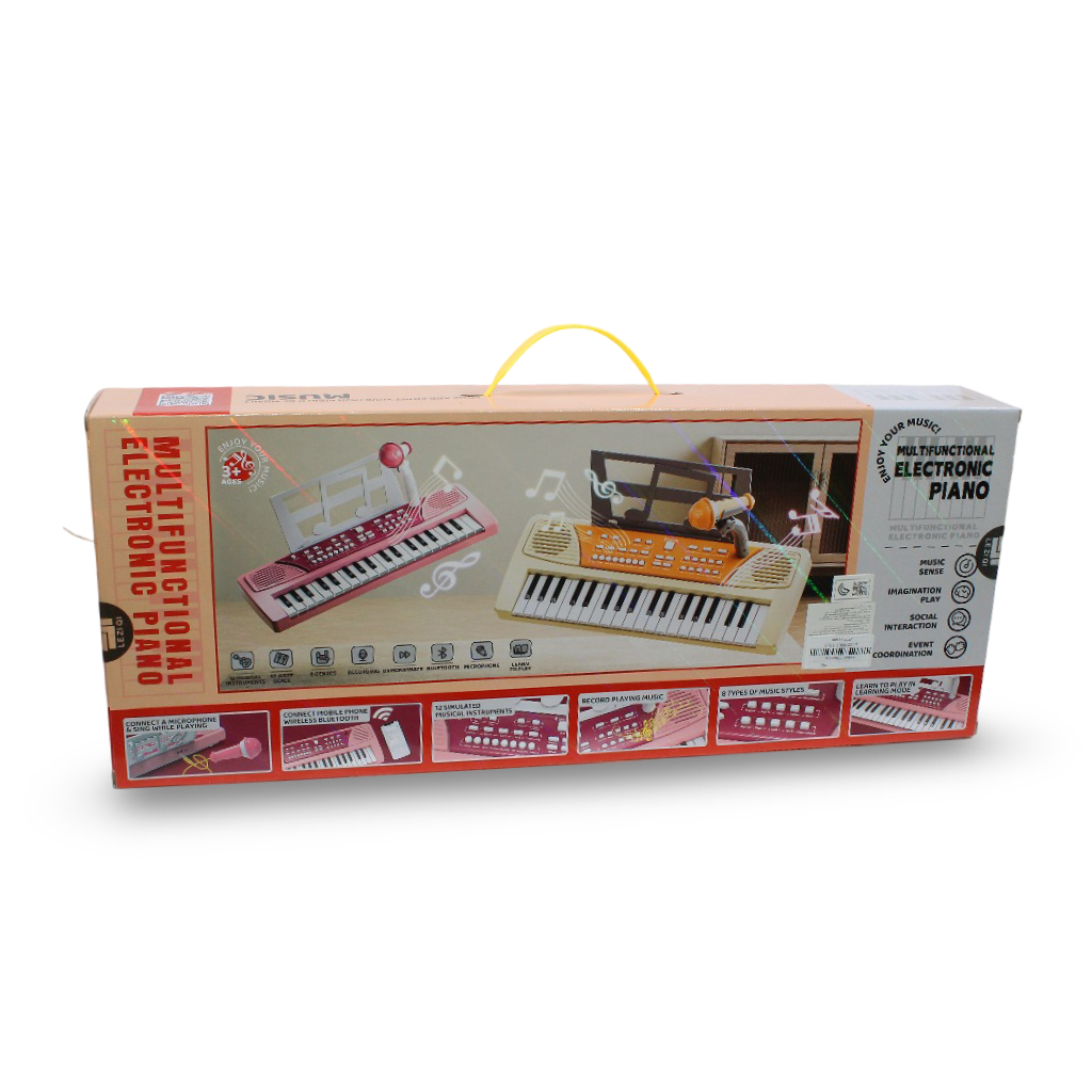 Electronic Piano with Microphone – Beige