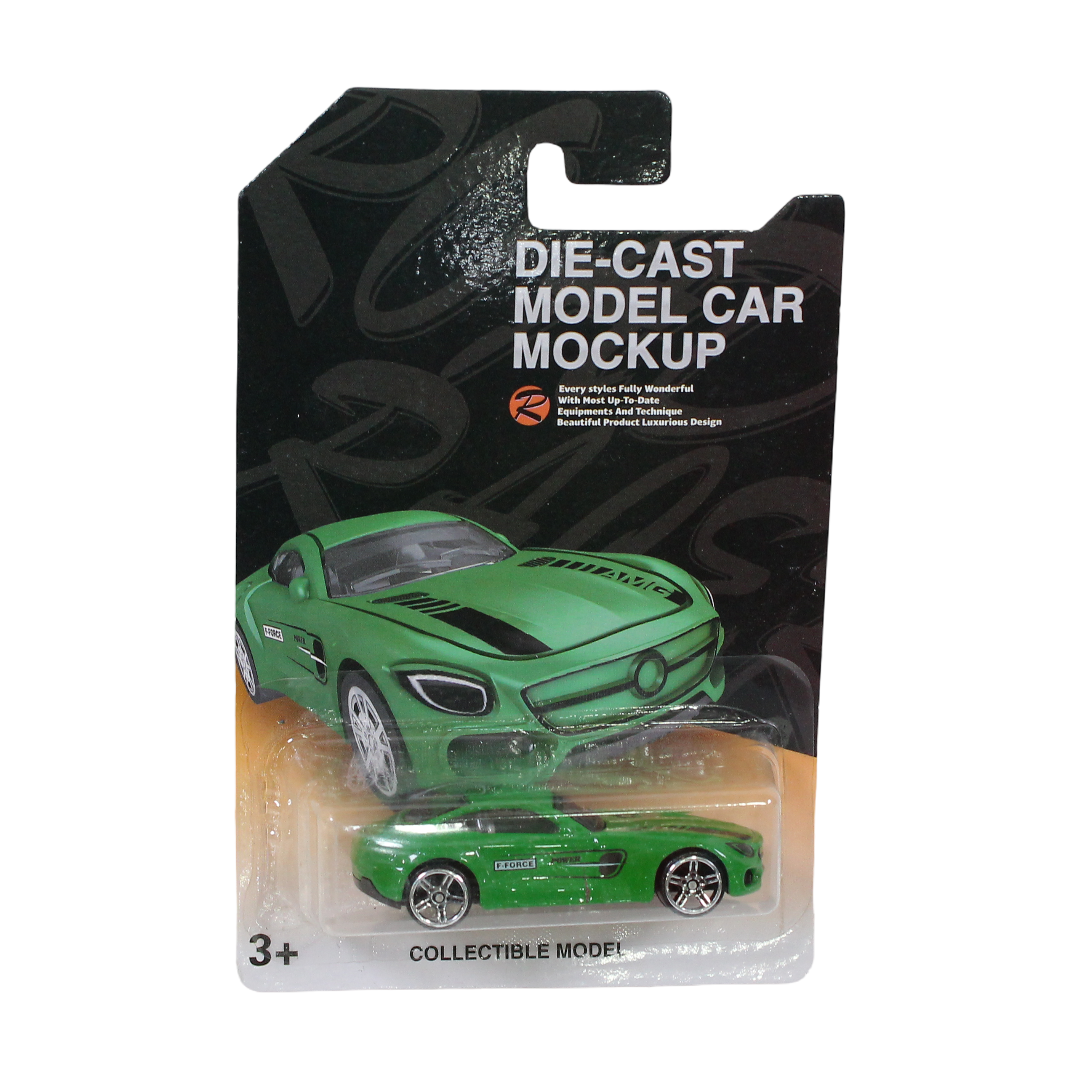 Die-Cast Model Car Mockup – Green