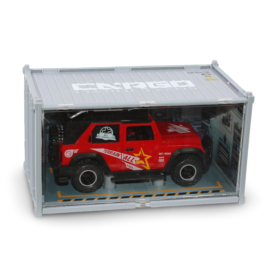 Cargo Jeep Wrangler Rubicon "All Terrain" Car – Red