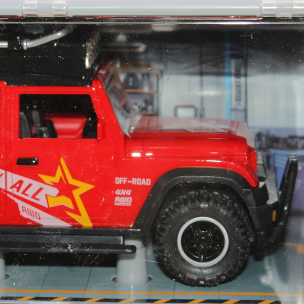 Cargo Jeep Wrangler Rubicon "All Terrain" Car – Red