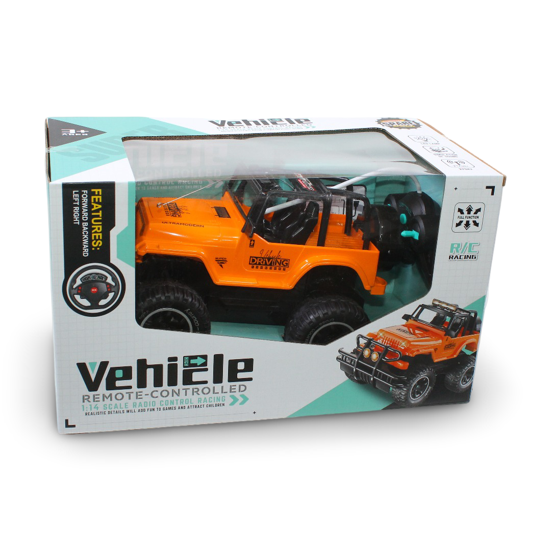 1:14 Scale Remote-Controlled Jeep Toy – Orange