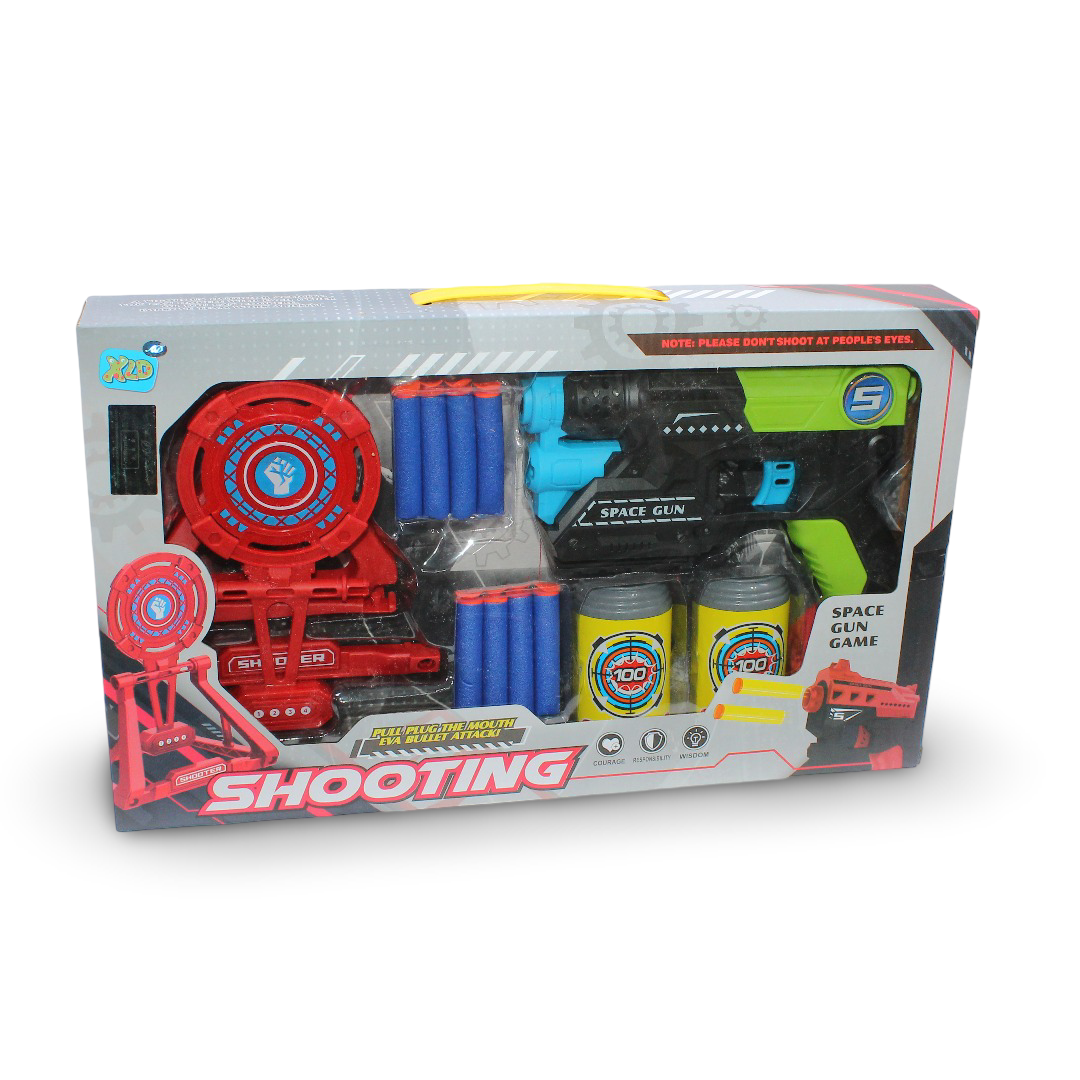 Space Gun Game Shooting Set – Green - Toys - Egypt