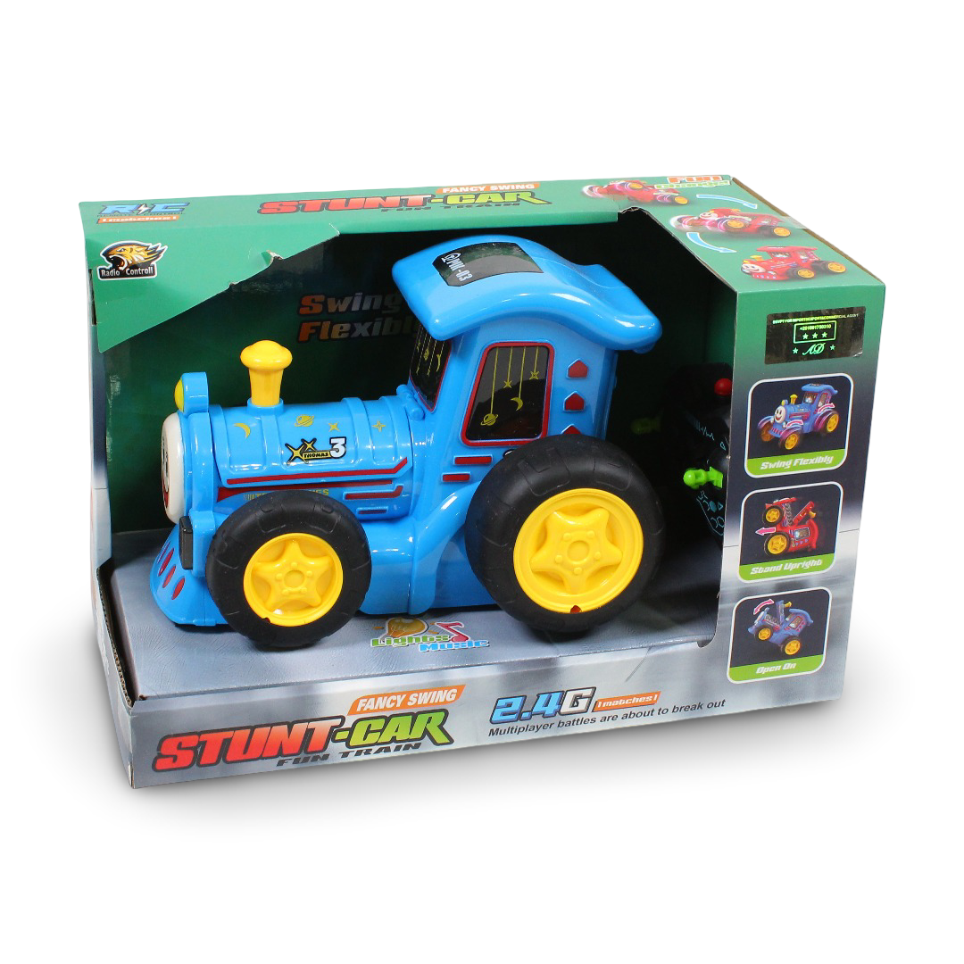 Stunt-Car Remote Control Train Toy – Blue - Toys - Egypt