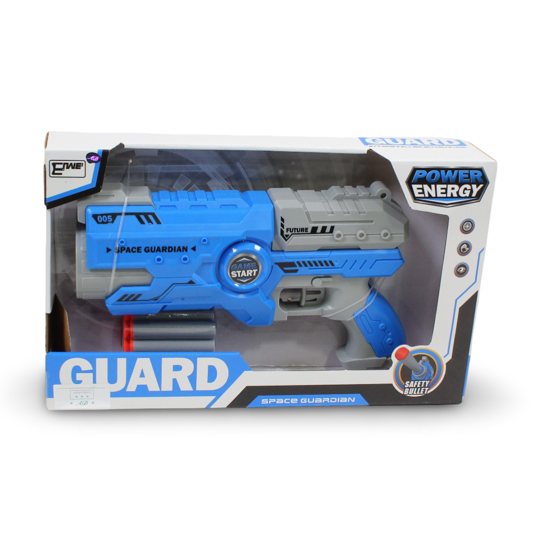 "Space Guardian" Soft Foam Bullet Toy Blaster – Blue
