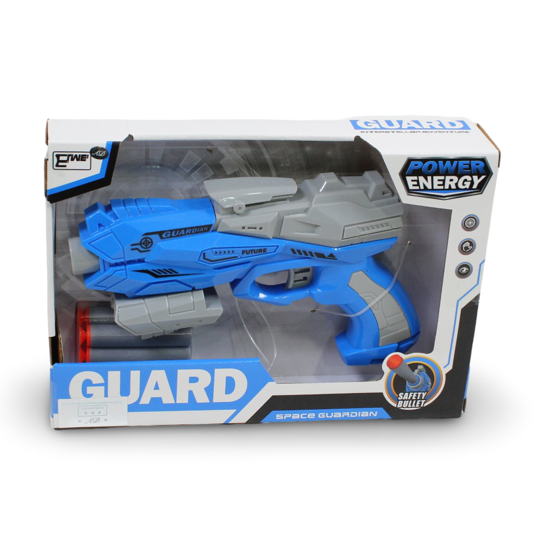 "Power Energy" Guardian Soft Foam Dart Blaster Toy Set – Blue