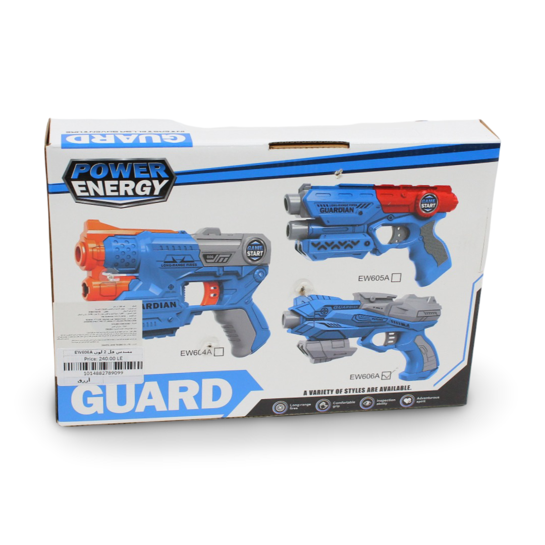"Power Energy" Guardian Soft Foam Dart Blaster Toy Set – Blue
