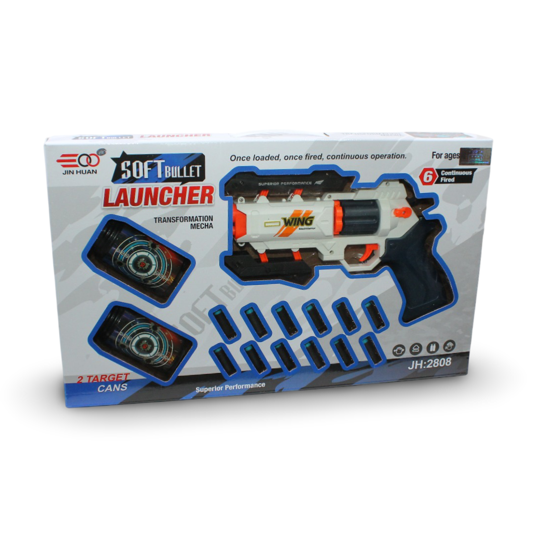 Jin Huan Soft Bullet Launcher Set – White - Toys