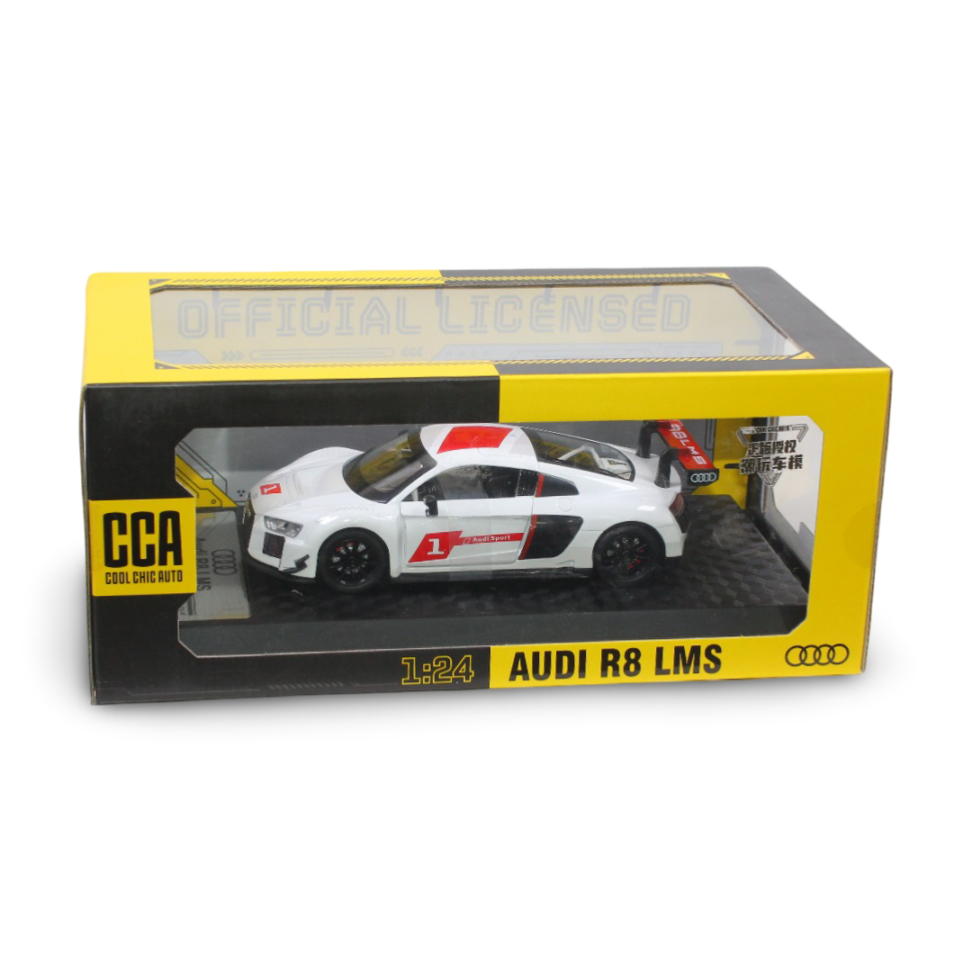 CCA 1:24 Scale Audi R8 LMS Car – White - Toys