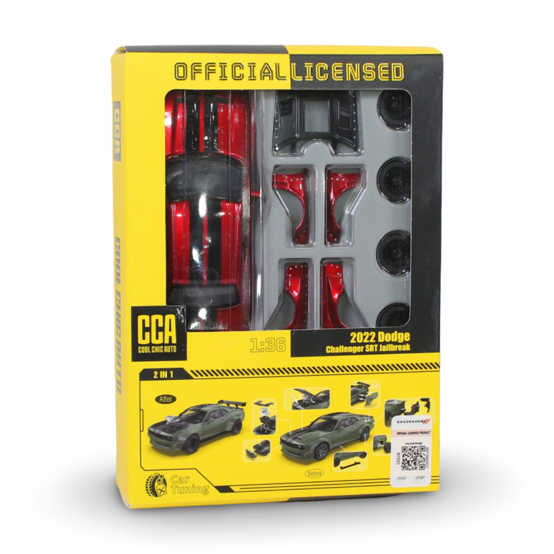CCA 1:36 Scale 2022 Dodge Challenger SRT Jailbreak – Red - Toys