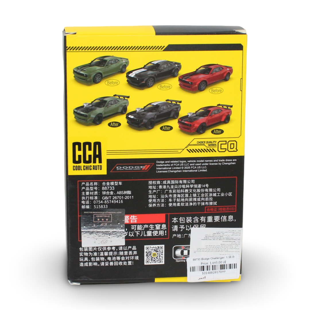 CCA 1:36 Scale 2022 Dodge Challenger SRT Jailbreak – Red