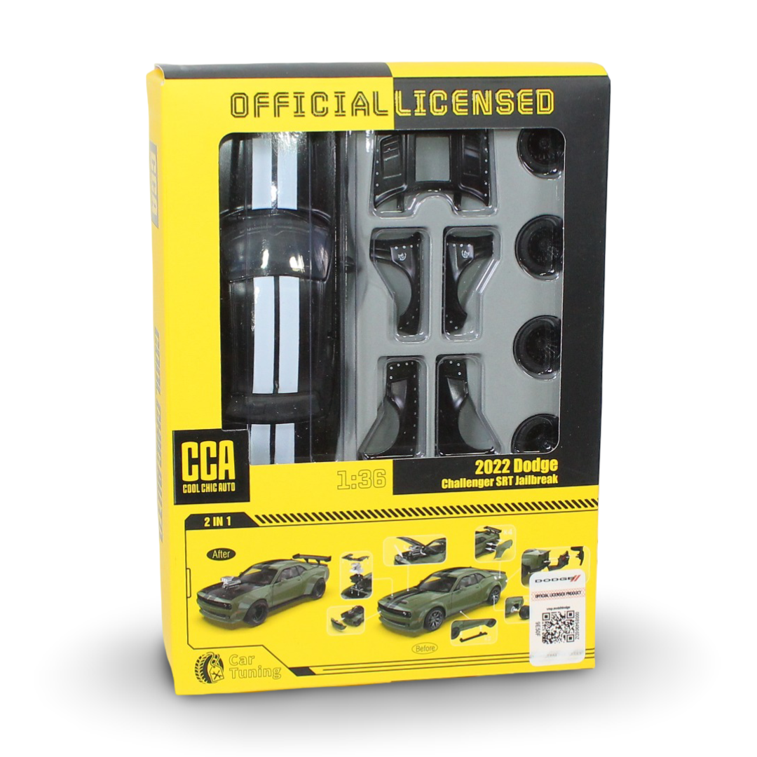 CCA 1:36 Scale 2022 Dodge Challenger SRT Jailbreak – Black - Toys