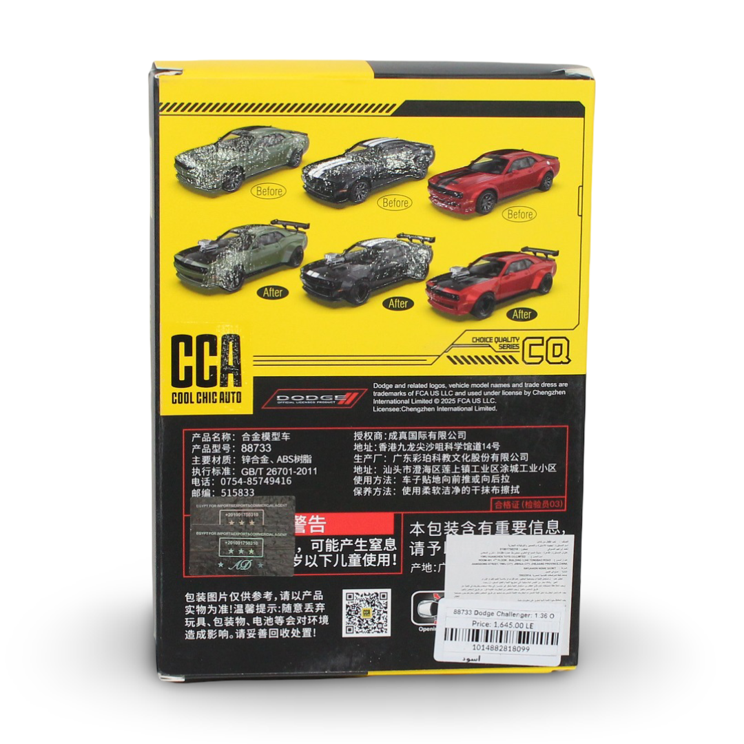 CCA 1:36 Scale 2022 Dodge Challenger SRT Jailbreak – Black