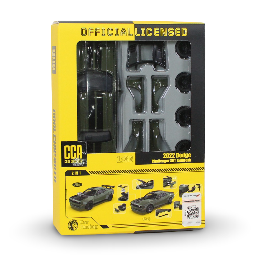 CCA Dodge Challenger SRT Jailbreak1:36 Scale – Olive - Toys - Egypt