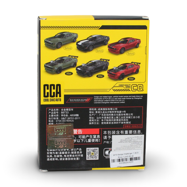 CCA Dodge Challenger SRT Jailbreak1:36 Scale – Olive
