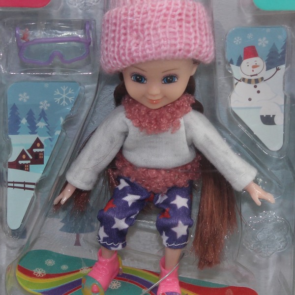 Nini Love Winter Ski Doll with Snowboard Accessories