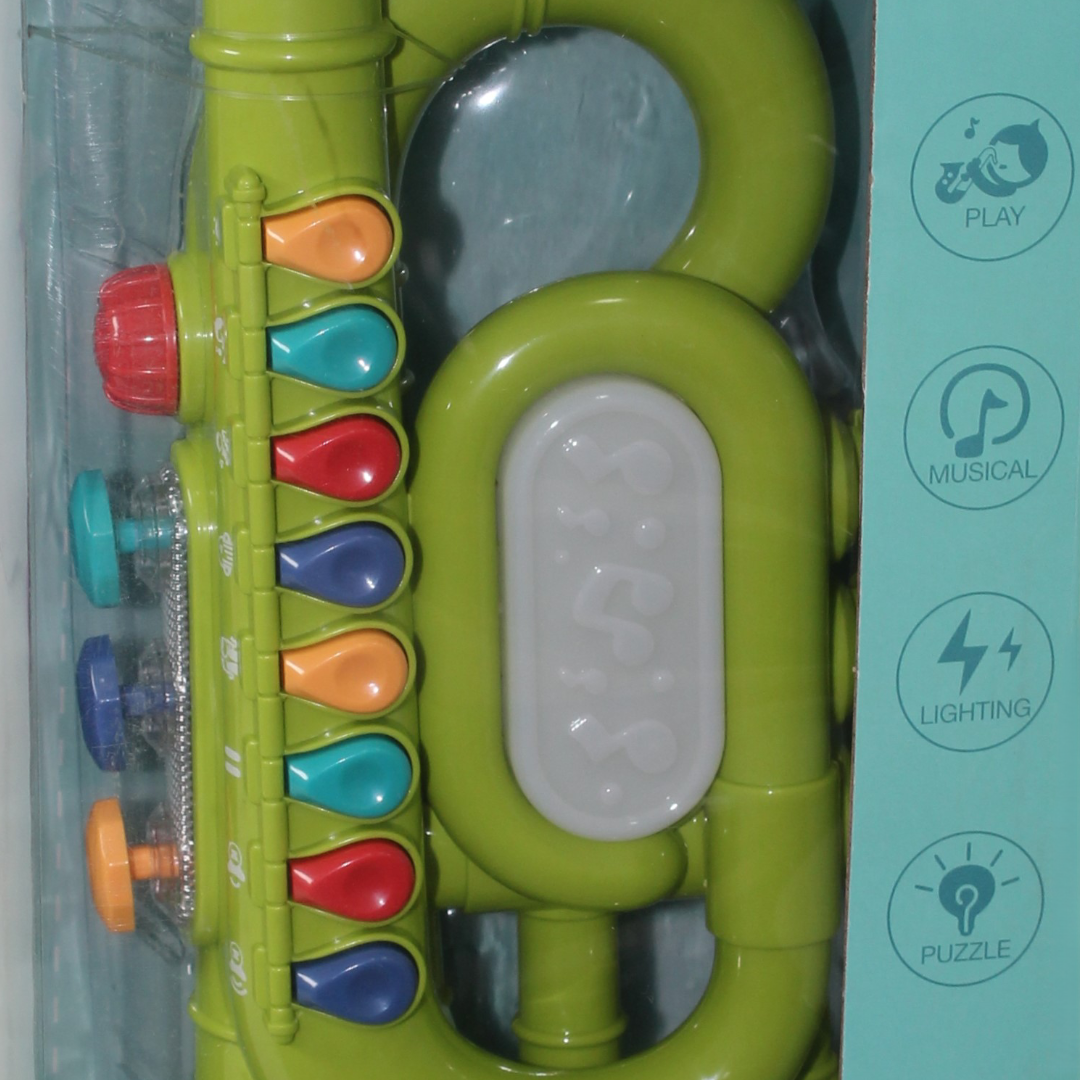 Musical Trumpet Toy with (Lights & Sound) – Green