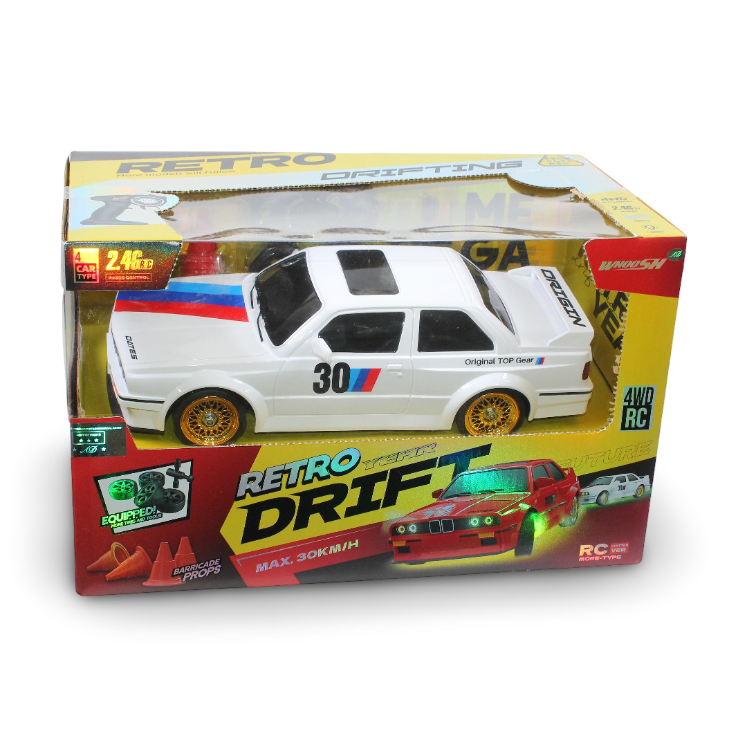 Remote-Controlled BMW E30 Drift Car 1:16 Scale – White