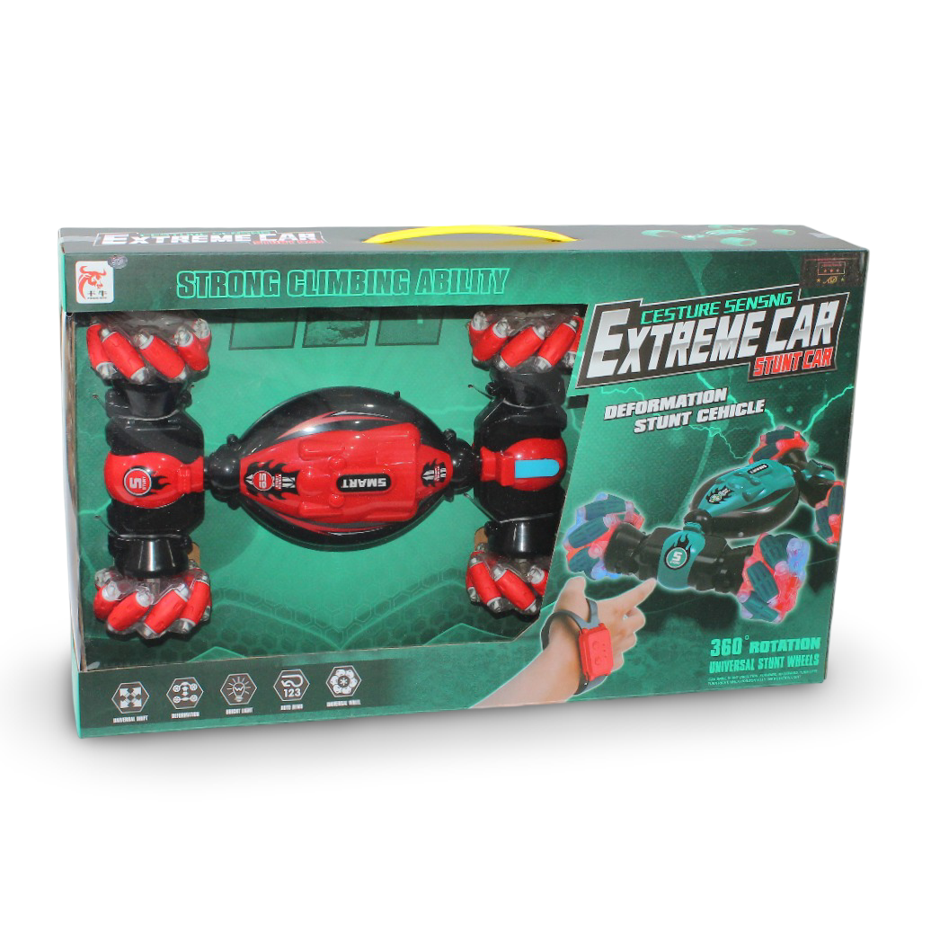 Gesture Sensing Extreme Rechargeable Stunt Car – Red - Toys - Egypt