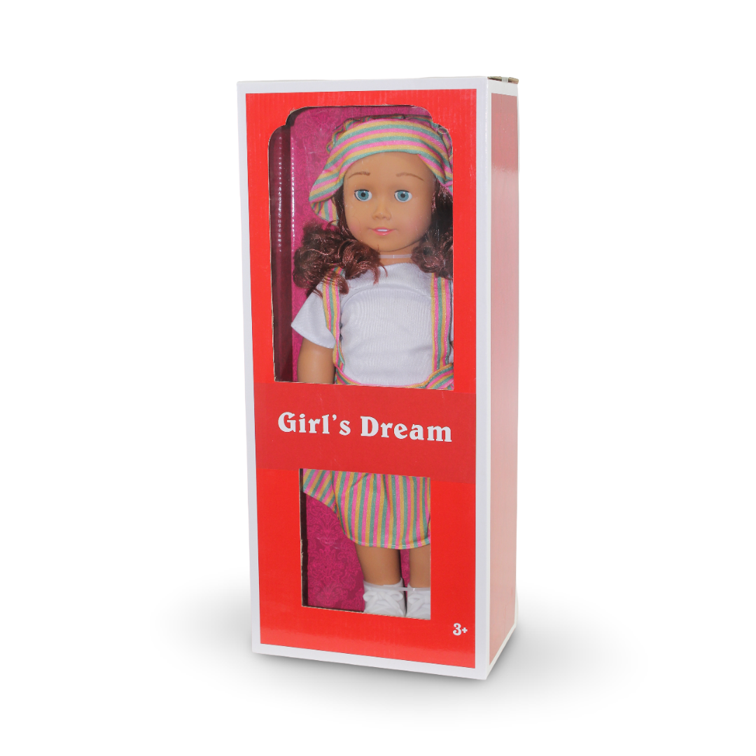 Girl's Dream Fashion Doll – Striped White Outfit