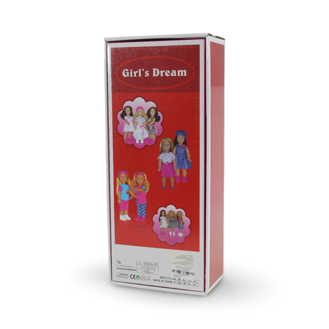 Girl's Dream Fashion Doll – Striped White Outfit