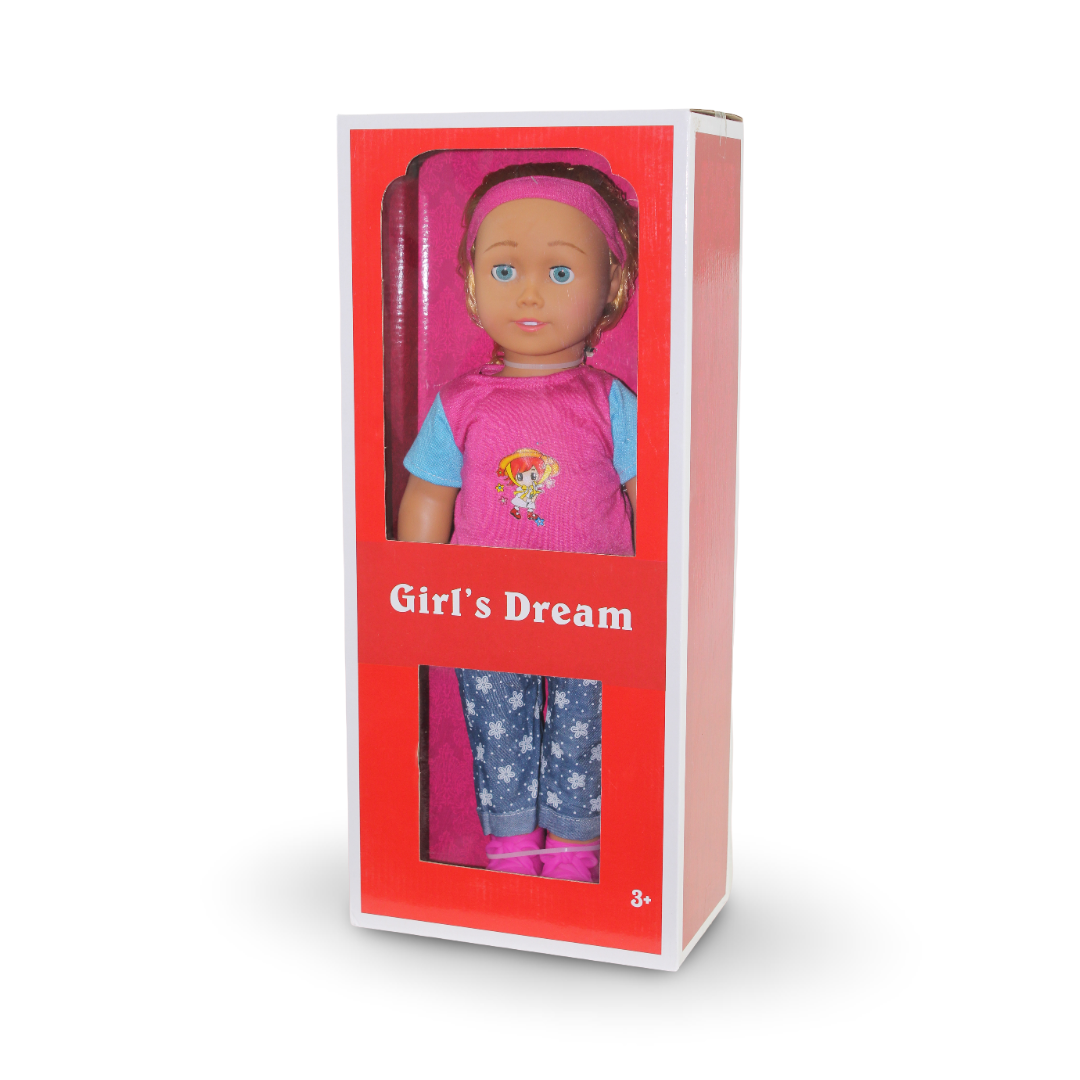 Girl's Dream Fashion Doll – Pink & Blue Outfit
