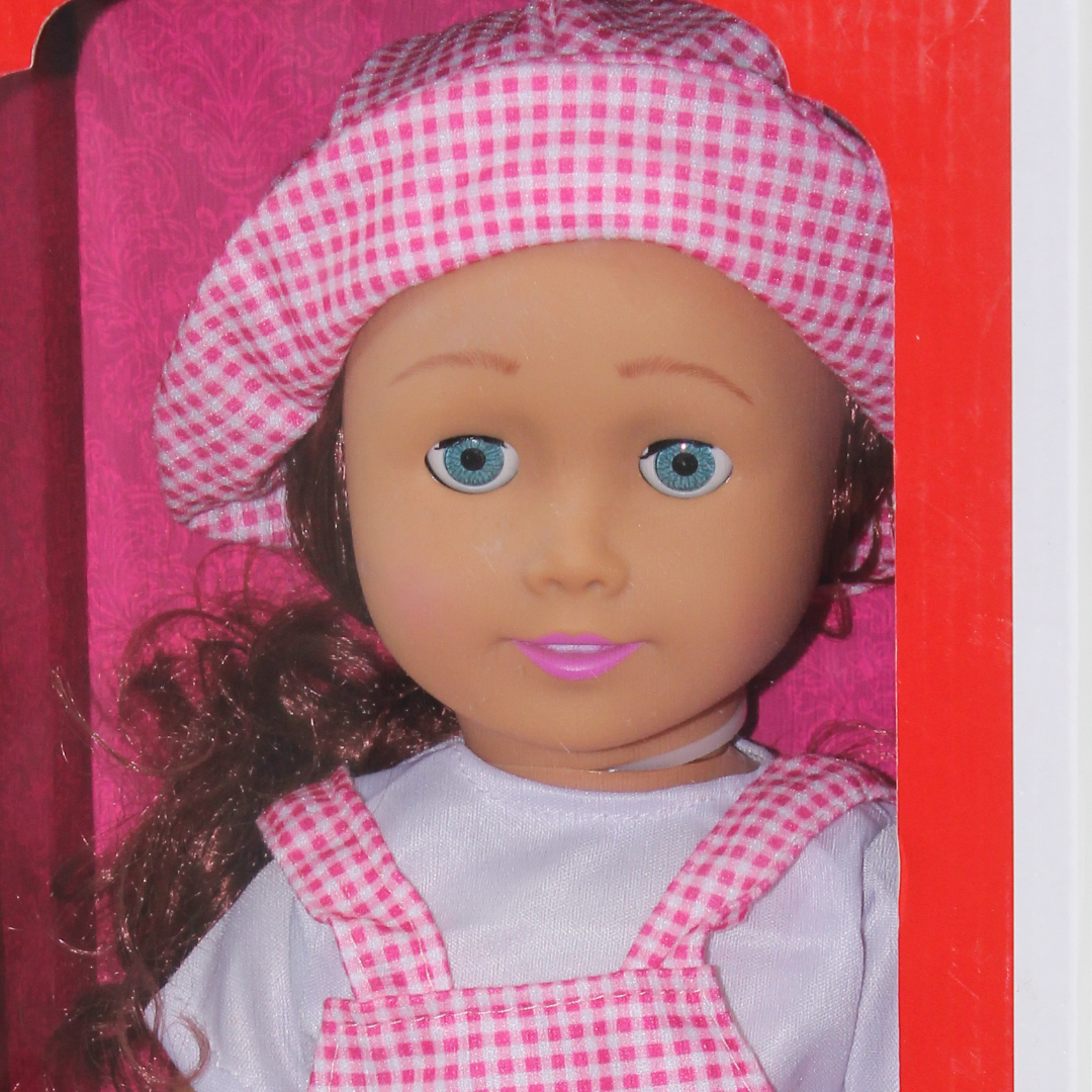 Girl's Dream Fashion Doll – Pink Checkered Dress
