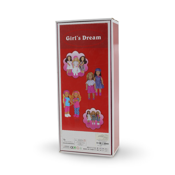 Girl's Dream Fashion Doll – Pink Checkered Dress