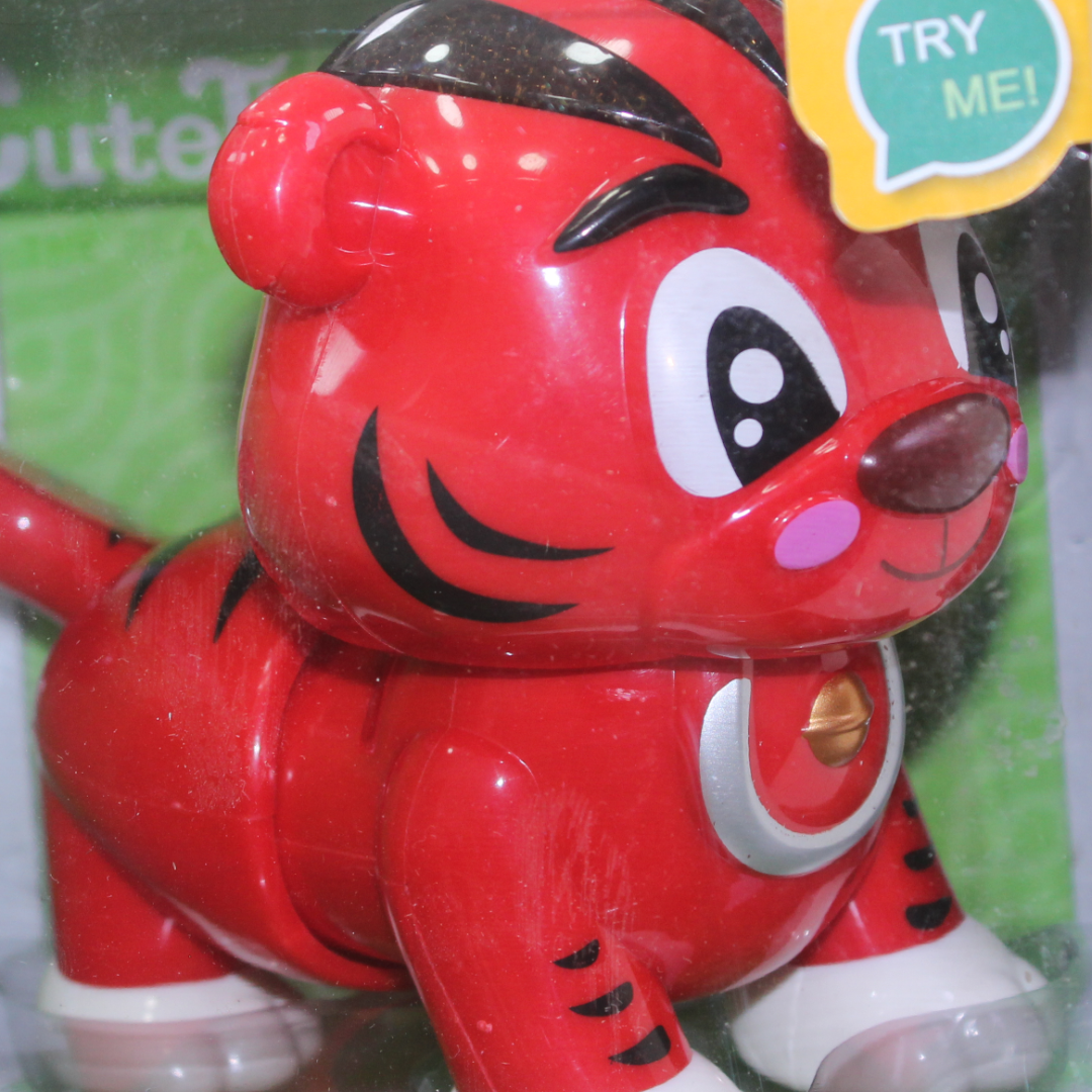 Cute Tiger Toy with (Lights & Sound) – Red
