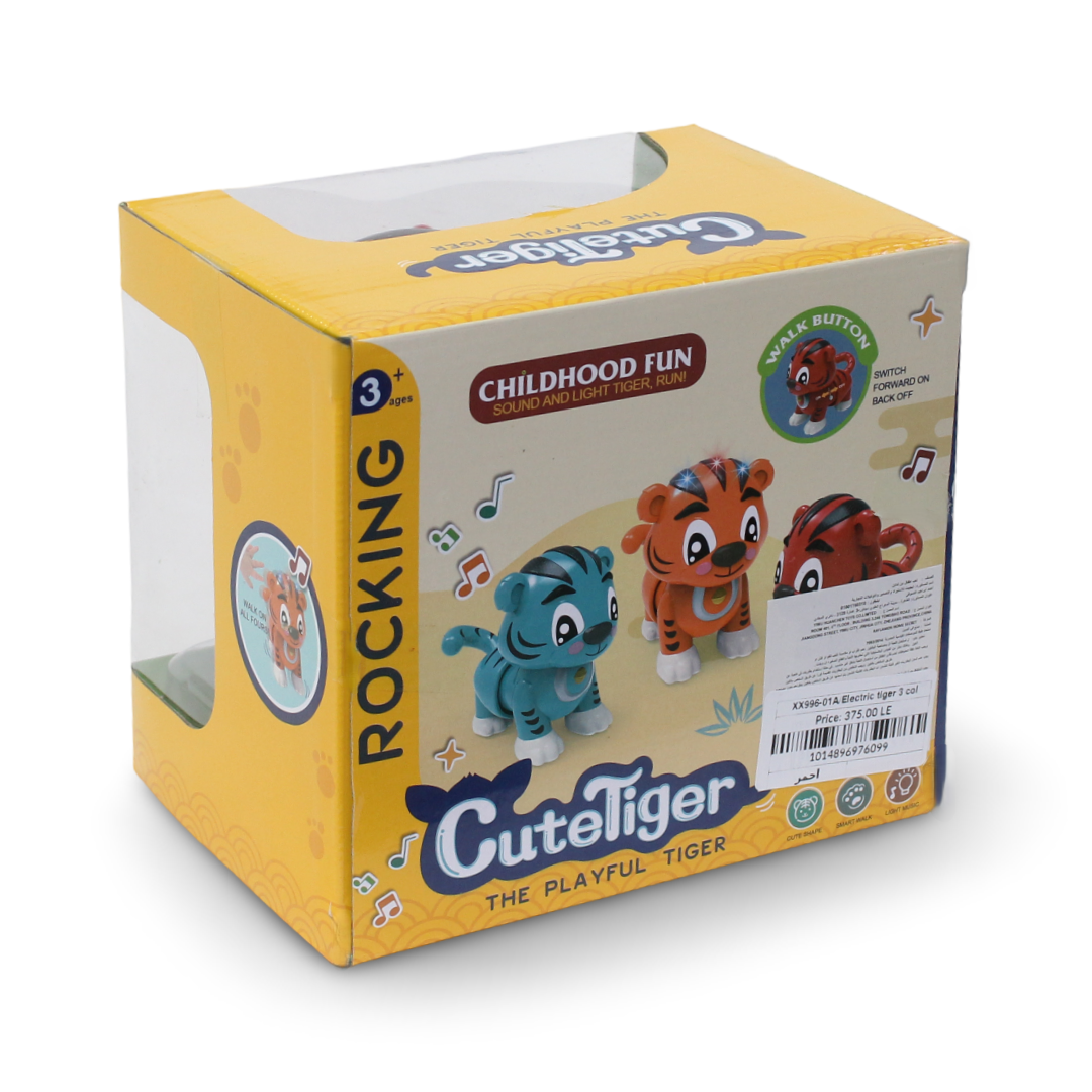 Cute Tiger Toy with (Lights & Sound) – Red