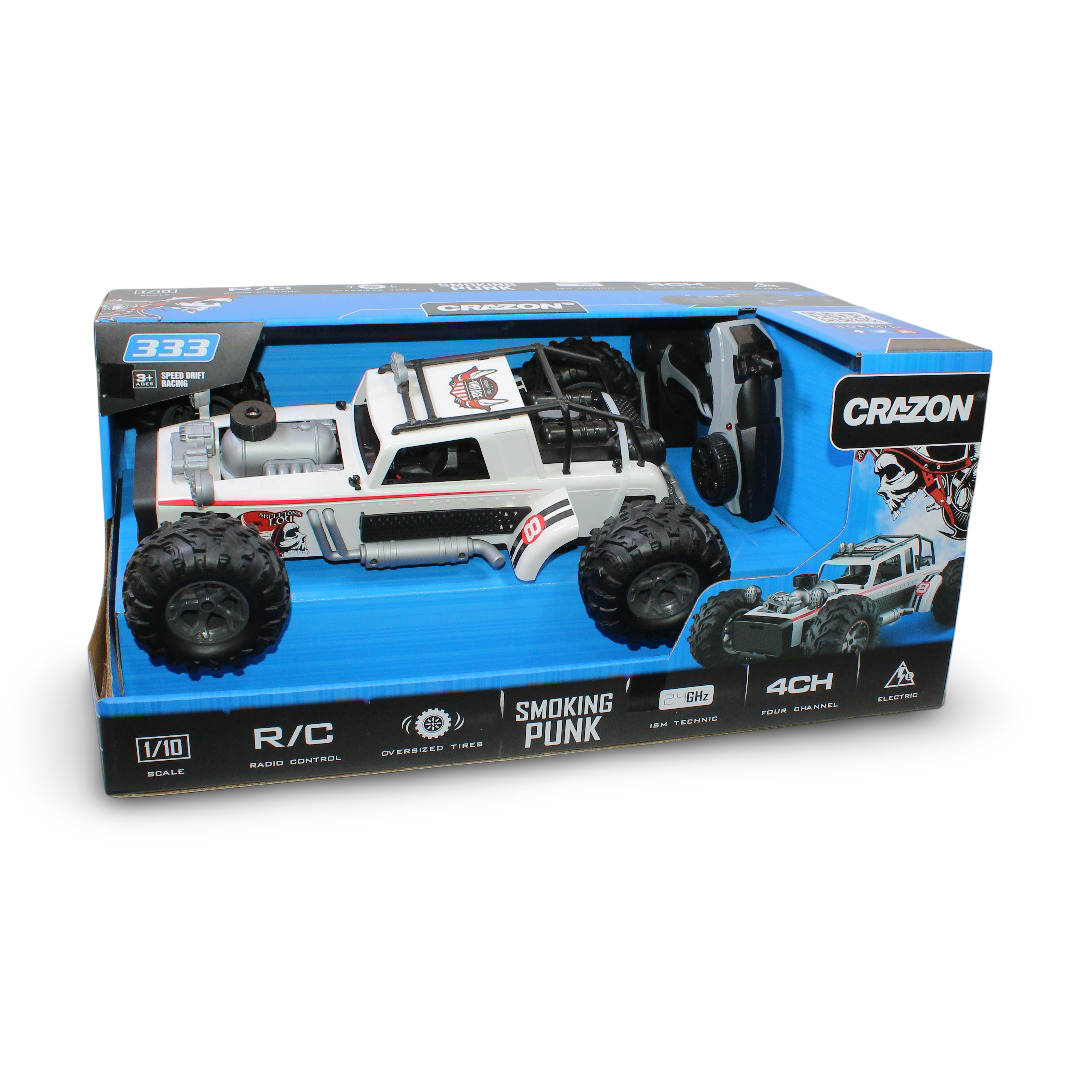 Crazon "Smoking Punk" High-Speed Remote Control Buggy RC – White - Toys