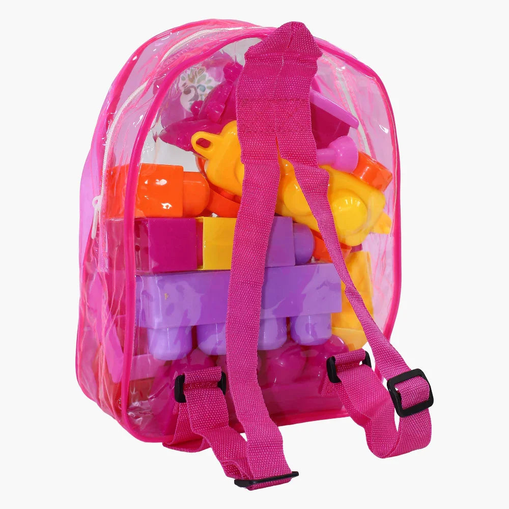 Colorful Building Blocks Backpack – For Kids (3+)