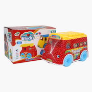 School Bus Blocks Set - Red Buildable Toy for Kids (3+)