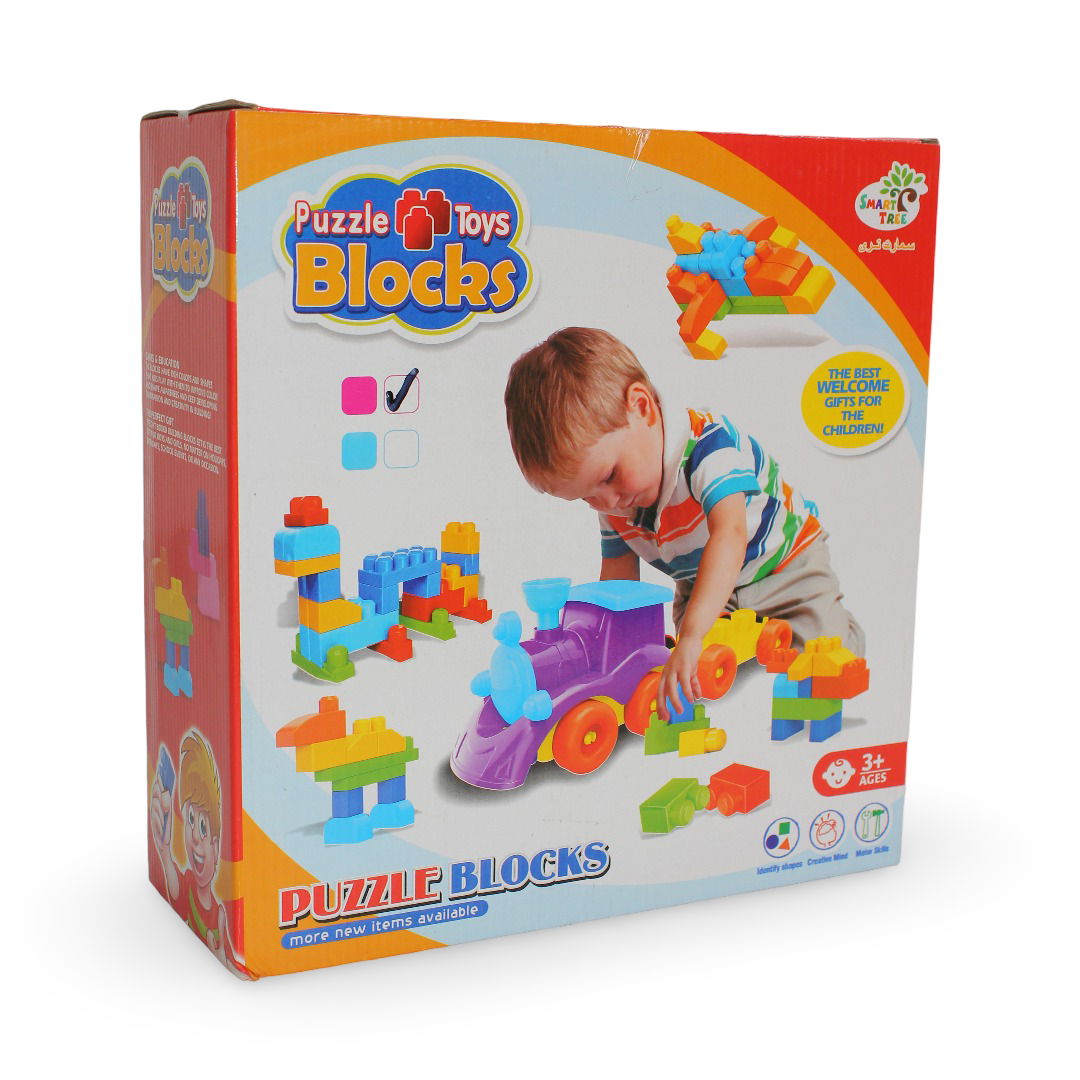 Smart Tree Puzzle Blocks Set – Pink