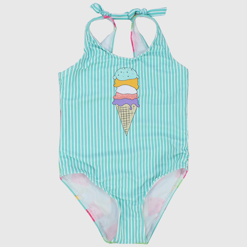 Girls' One-Piece Swimsuit (Ice Cream)