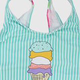 Girls' One-Piece Swimsuit (Ice Cream)