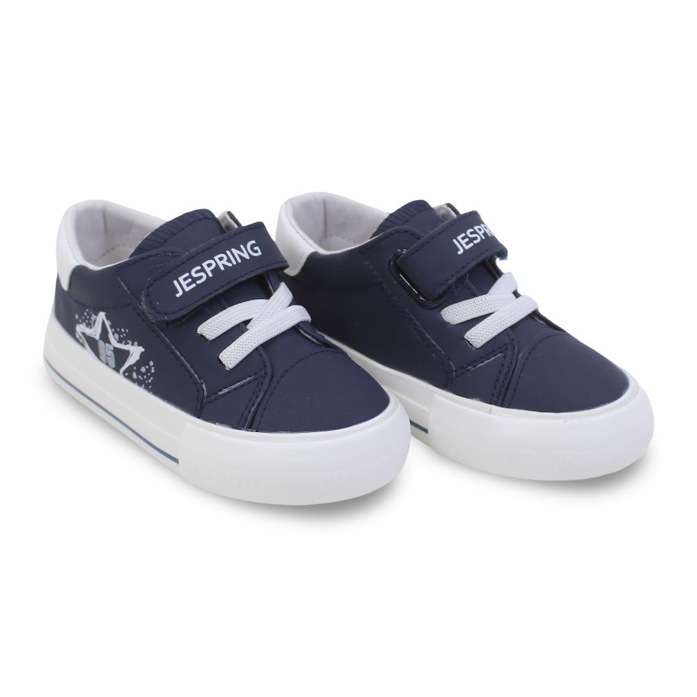 Baby Boys Leather Sneakers - Navy