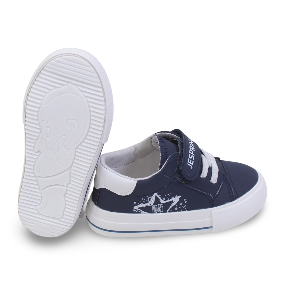 Baby Boys Leather Sneakers - Navy