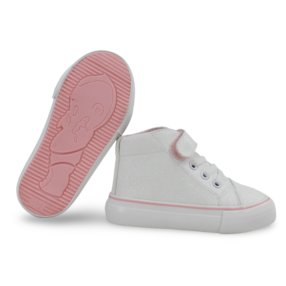 Girls Leather Half Boots – White