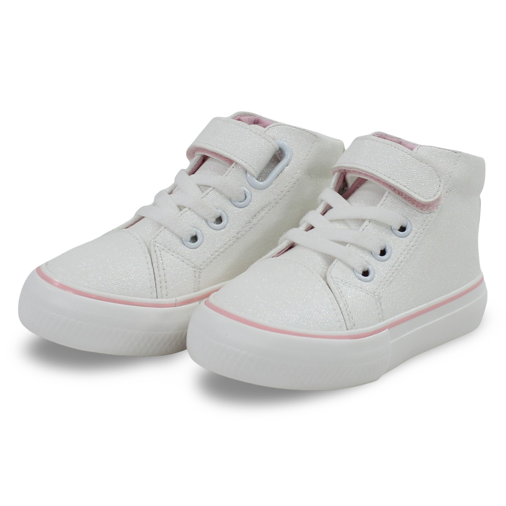 Girls Leather Half Boots – White