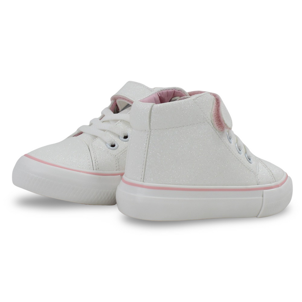 Girls Leather Half Boots – White