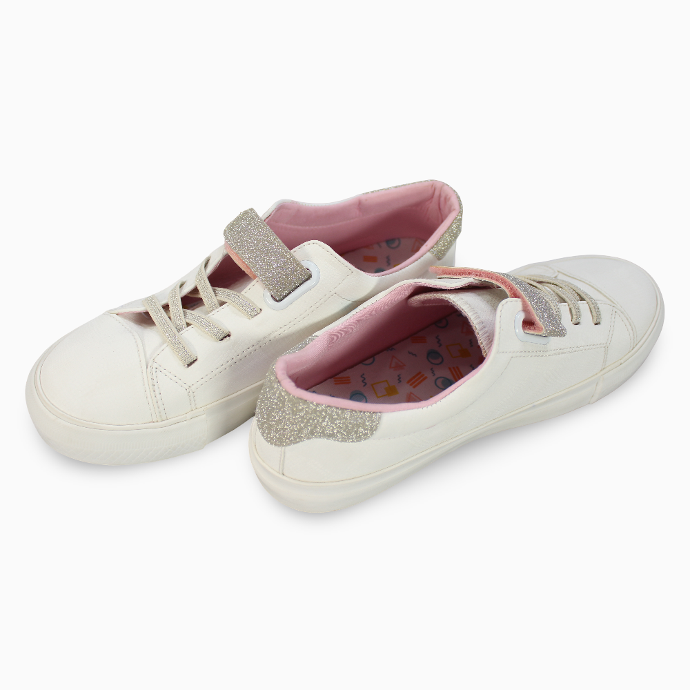 Girls Leather Sneakers  – Star Detail
