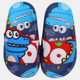 Boys Rubber Slides – Red & Navy with Dinosaur Design