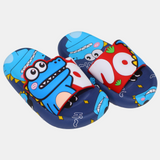 Boys Rubber Slides – Red & Navy with Dinosaur Design