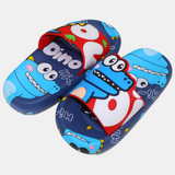 Boys Rubber Slides – Red & Navy with Dinosaur Design