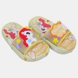 Girls Rubber Slides – Yellow with Unicorn Design