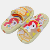 Girls Rubber Slides – Yellow with Unicorn Design