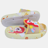 Girls Rubber Slides – Yellow with Unicorn Design