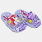 Girls Rubber Slides – Purple with Unicorn Design