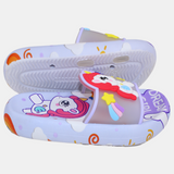 Girls Rubber Slides – Purple with Unicorn Design